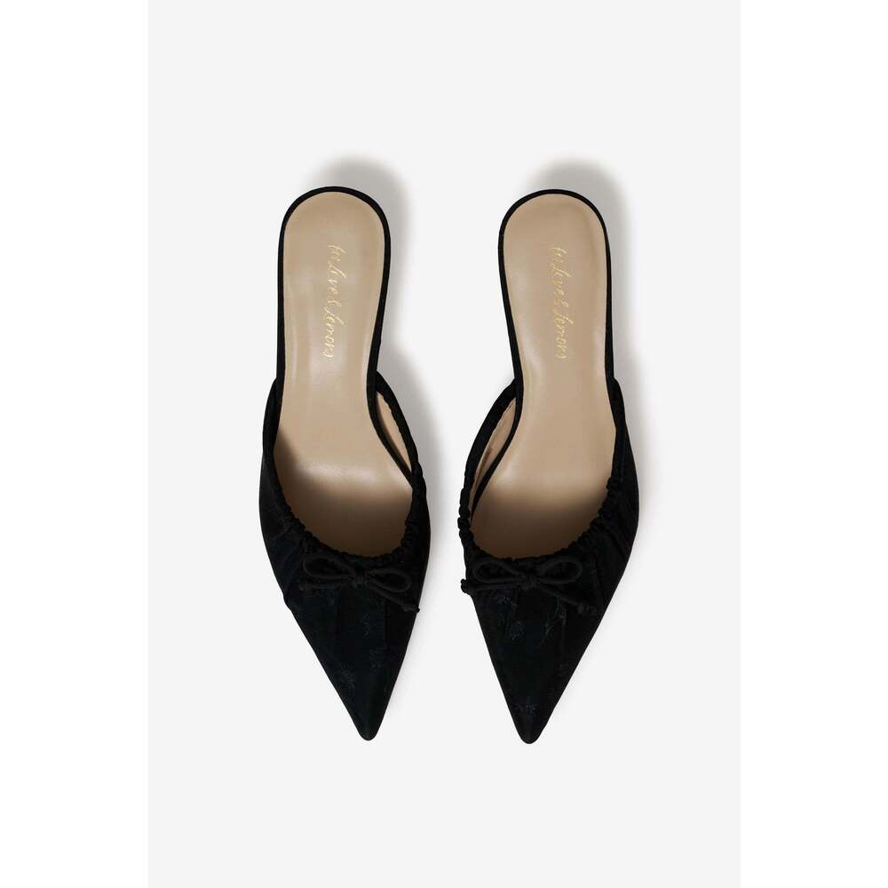 For Love & Lemons Colette Mule Heel 39 / Black - Picture 3 of 3